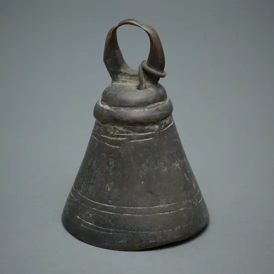 A bronze/iron prayer bell - Tibet/Nepal?,